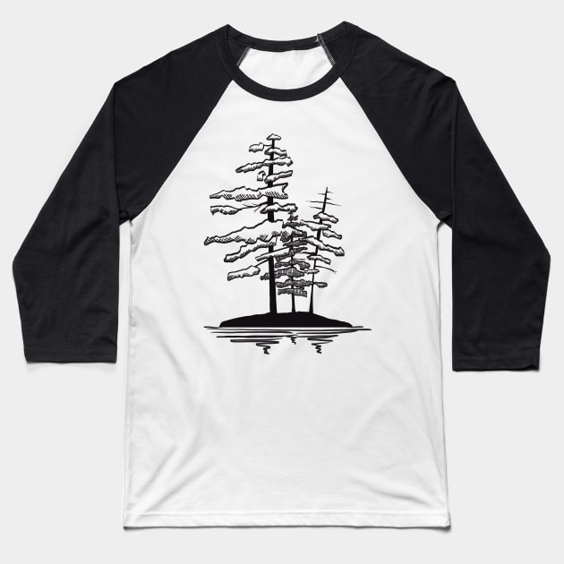 Canadian island time Baseball T-Shirt by Kirsty Topps